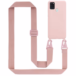 Cadorabo Mobile Phone Chain for Samsung Galaxy A21s TPU Silicone Case Cover - Pink