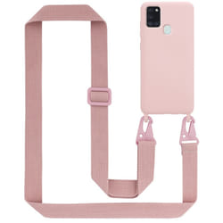 Cadorabo Mobile Phone Chain for Samsung Galaxy A21s TPU Silicone Case Cover - Pink