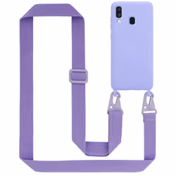 Cadorabo Mobile Phone Chain for Samsung Galaxy A40 TPU Silicone Case Cover - Purple