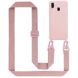 Cadorabo Mobile Phone Chain for Samsung Galaxy A40 TPU Silicone Case Cover - Pink