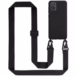 Cadorabo Mobile Phone Chain for Samsung Galaxy A71 4G TPU Silicone Case Cover - Black