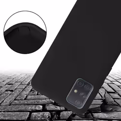 Cadorabo Mobile Phone Chain for Samsung Galaxy A71 4G TPU Silicone Case Cover - Black
