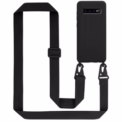 Cadorabo Mobile Phone Chain for Samsung Galaxy S10 PLUS TPU Silicone Case Cover - Black
