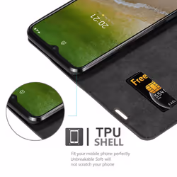 Cadorabo Case for Nokia G50 5G Cover Book Wallet Protection PU Leather Flip Magnetic Etui - Brown