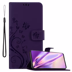 Cadorabo Flower Case for Oppo FIND X3 NEO Cover Book Wallet Protection PU Leather Flip Etui magnetic closure standing functio ...