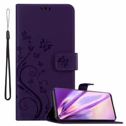 Cadorabo Flower Case for Oppo FIND X3 PRO Cover Book Wallet Protection PU Leather Flip Etui magnetic closure standing functio ...