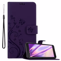 Cadorabo Flower Case for Samsung Galaxy XCover 5 Cover Book Wallet Protection PU Leather Flip Etui magnetic closure - FLORAL ...