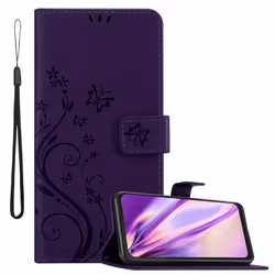 Cadorabo Flower Case for Samsung Galaxy XCover PRO Cover Book Wallet Protection PU Leather Flip Etui magnetic closure standin ...