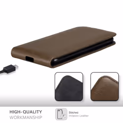 Cadorabo DE-155457 mobile phone case 16.5 cm (6.49") Flip case Brown