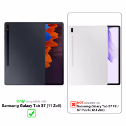Cadorabo Tempered Glass for Samsung Galaxy Tab S7 (11 inch) Screen Protection 3D Touch for 9H Hardness Display Saver Protective Film