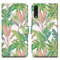 Cadorabo Case for Samsung Galaxy A50 4G / A50s / A30s Protective Cover with magnetic closure, stand function and card slot - Green Rainforest