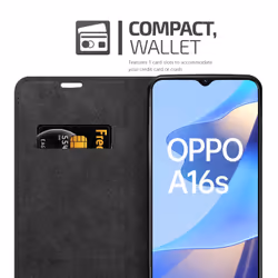 Cadorabo DE-156383 mobile phone case 16.6 cm (6.52") Flip case Black