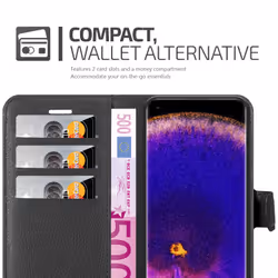 Cadorabo DE-156878 mobile phone case 17 cm (6.7") Flip case Black