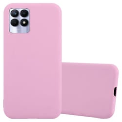 Cadorabo Case for Realme 8i / Narzo 50 4G Cover Protection TPU Silicone Gel Back case Candy Design - CANDY PINK