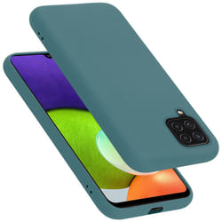 Cadorabo Case for Samsung Galaxy A12 / M12 Cover Protection TPU Silicone Gel - LIQUID GREEN