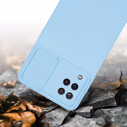 Cadorabo Case for Samsung Galaxy A12 / M12 Protective Cover made of flexible TPU Etui silicone and with camera protection - Bonbon Light Blue