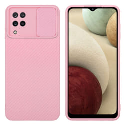 Cadorabo Case for Samsung Galaxy A12 / M12 Protective Cover made of flexible TPU Etui silicone and with camera protection - Bonbon Pink