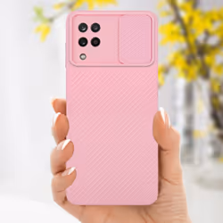 Cadorabo Case for Samsung Galaxy A12 / M12 Protective Cover made of flexible TPU Etui silicone and with camera protection - Bonbon Pink