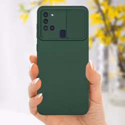 Cadorabo Case for Samsung Galaxy A21s Protective Cover made of flexible TPU Etui silicone and with camera protection - Bonbon Green