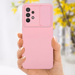 Cadorabo Case for Samsung Galaxy A32 4G Protective Cover made of flexible TPU Etui silicone and with camera protection - Bonbon Pink
