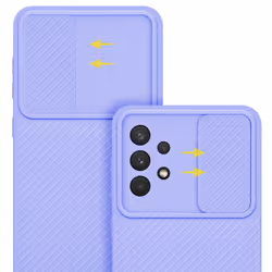 Cadorabo Case for Samsung Galaxy A32 4G Protective Cover made of flexible TPU Etui silicone and with camera protection - Bonbon Purple