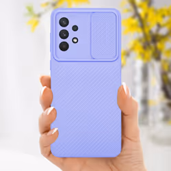 Cadorabo Case for Samsung Galaxy A32 4G Protective Cover made of flexible TPU Etui silicone and with camera protection - Bonbon Purple