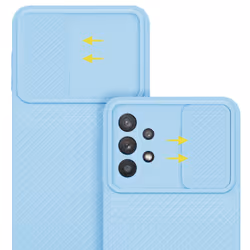Cadorabo Case for Samsung Galaxy A32 5G Protective Cover made of flexible TPU Etui silicone and with camera protection - Bonbon Light Blue