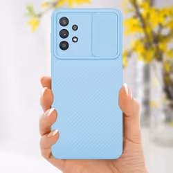 Cadorabo Case for Samsung Galaxy A32 5G Protective Cover made of flexible TPU Etui silicone and with camera protection - Bonbon Light Blue