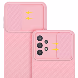Cadorabo Case for Samsung Galaxy A32 5G Protective Cover made of flexible TPU Etui silicone and with camera protection - Bonbon Pink