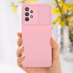 Cadorabo Case for Samsung Galaxy A32 5G Protective Cover made of flexible TPU Etui silicone and with camera protection - Bonbon Pink