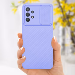 Cadorabo Case for Samsung Galaxy A32 5G Protective Cover made of flexible TPU Etui silicone and with camera protection - Bonbon Purple