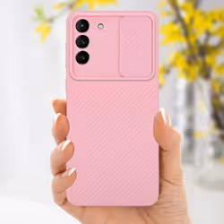 Cadorabo Case for Samsung Galaxy S21 PLUS Protective Cover made of flexible TPU Etui silicone and with camera protection - Bonbon Pink
