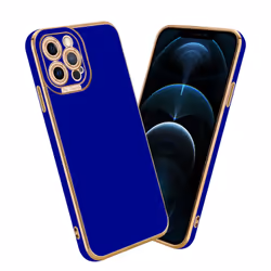 Cadorabo DE-157834, Cover, Apple, iPhone 12 PRO, 17 cm (6.7"), Blue, Gold