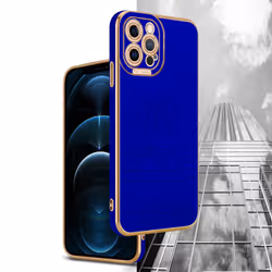 Cadorabo DE-157834 mobile phone case 17 cm (6.7") Cover Blue, Gold