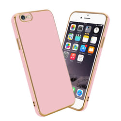 Cadorabo Case for Apple iPhone 6 PLUS / 6S PLUS Protective Cover made of flexible TPU Etui silicone and with camera protection - Glossy Pink - Gold