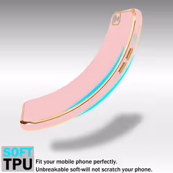Cadorabo Case for Apple iPhone 6 PLUS / 6S PLUS Protective Cover made of flexible TPU Etui silicone and with camera protection - Glossy Pink - Gold