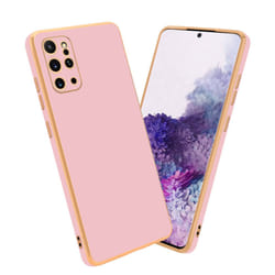 Cadorabo Case for Samsung Galaxy S20 PLUS Protective Cover made of flexible TPU Etui silicone and with camera protection - Glossy Pink - Gold
