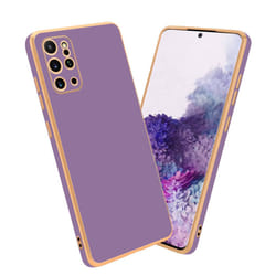 Cadorabo Case for Samsung Galaxy S20 PLUS Protective Cover made of flexible TPU Etui silicone and with camera protection - Glossy Purple - Gold