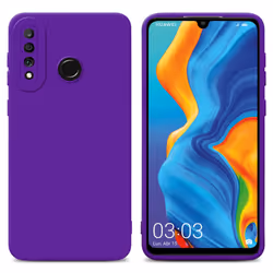 Cadorabo Case for Huawei P30 LITE Protective Cover made of flexible TPU Etui silicone - FLUID DARK PURPLE