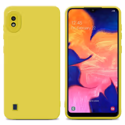 Cadorabo Case for Samsung Galaxy A10 Protective Cover made of flexible TPU Etui silicone - FLUID YELLOW