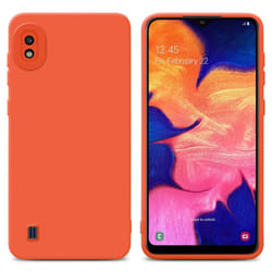 Cadorabo Case for Samsung Galaxy A10 Protective Cover made of flexible TPU Etui silicone - FLUID ORANGE