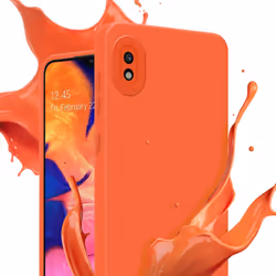 Cadorabo Case for Samsung Galaxy A10 Protective Cover made of flexible TPU Etui silicone - FLUID ORANGE