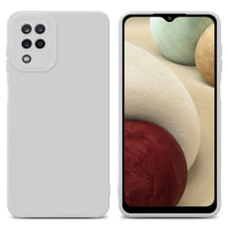 Cadorabo Case for Samsung Galaxy A12 / M12 Protective Cover made of flexible TPU Etui silicone - FLUID WHITE