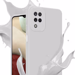 Cadorabo Case for Samsung Galaxy A12 / M12 Protective Cover made of flexible TPU Etui silicone - FLUID WHITE