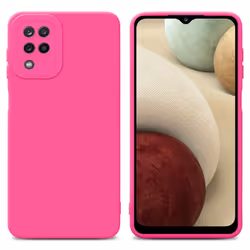Cadorabo Case for Samsung Galaxy A12 / M12 Protective Cover made of flexible TPU Etui silicone - FLUID HOTPINK