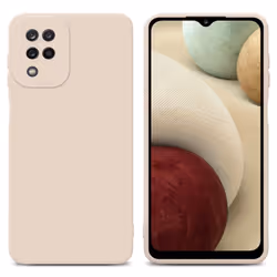 Cadorabo Case for Samsung Galaxy A12 / M12 Protective Cover made of flexible TPU Etui silicone - FLUID CREAM