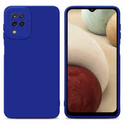 Cadorabo Case for Samsung Galaxy A12 / M12 Protective Cover made of flexible TPU Etui silicone - FLUID BLUE