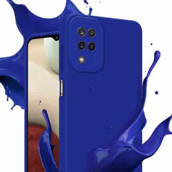 Cadorabo Case for Samsung Galaxy A12 / M12 Protective Cover made of flexible TPU Etui silicone - FLUID BLUE