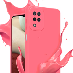 Cadorabo Case for Samsung Galaxy A12 / M12 Protective Cover made of flexible TPU Etui silicone - FLUID RED