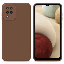 Cadorabo Case for Samsung Galaxy A12 / M12 Protective Cover made of flexible TPU Etui silicone - FLUID BROWN